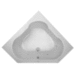PROFLO PFWPLUSA6060LWH White 60" Corner Whirlpool Bath