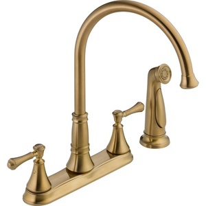 D2497LFCZ Cassidy Two-Handle Kitchen Faucet - Brilliance Champagne Bronze D2497LFCZ Cassidy Two-Handle Kitchen Faucet - Brilliance Champagne Bronze