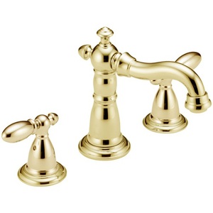 D3555PBMPUDST Victorian 8'' Widespread Bathroom Faucet - Brilliance Polished Brass