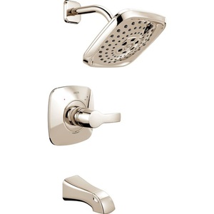 DT14452PN/DR10000UNBX Tesla Single Handle Shower Faucet - Brilliance Polished Nickel