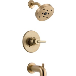 DT14459CZ/DR10000UNBX Trinsic One Handle Tub & Shower Faucet - Brilliance Champagne Bronze DT14459CZ/DR10000UNBX Trinsic One Handle Tub & Shower Faucet - Brilliance Champagne Bronze
