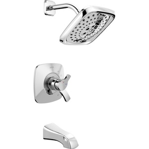 DT17452/DR10000UNBX Tesla One Handle Tub & Shower Faucet - Chrome