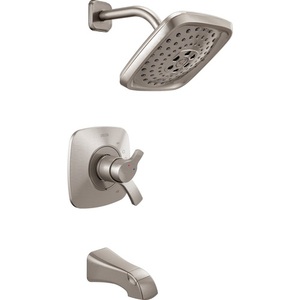 DT17452SS/DR10000UNBX Tesla One Handle Tub & Shower Faucet - Brilliance Stainless