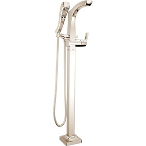 DT4752PNFL/DR4700FL Tesla Freestanding Tub Faucet - Brilliance Polished Nickel DT4752PNFL/DR4700FL Tesla Freestanding Tub Faucet - Brilliance Polished Nickel