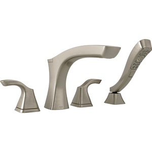 DT4752SS/DR4707 Tesla Deck Mount With Handshower Tub Faucet - Brilliance Stainless