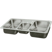  Celebrity Triple Bowl Sink Kitchen Sink - Stainless Steel