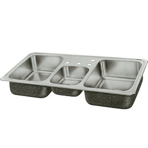 ECMR43224 Celebrity Triple Bowl Sink Kitchen Sink - Stainless Steel