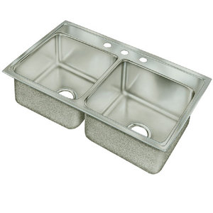 EDLR2918103 Lustertone Stainless Steel Double Bowl Kitchen Sink - Stainless Steel