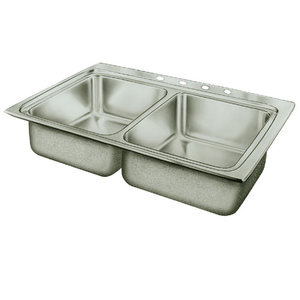 EPSR33194 Celebrity Stainless Steel Double Bowl Kitchen Sink - Stainless Steel EPSR33194 Celebrity Stainless Steel Double Bowl Kitchen Sink - Stainless Steel