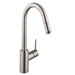 Hansgrohe H14872801 Steel Optik Pull-Out Spray Kitchen Faucet