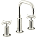 Kohler K14406-3-SN Vibrant Polished Nickel 8'' Widespread Bathroom Sink Faucet