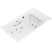  RiverBath Unique Size Whirlpool Bath - White