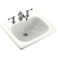  Tahoe Self Rimming Bathroom Sink - White