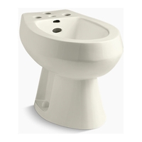  San Tropez Vertical Spray Style Bidet - Biscuit