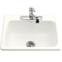  Mayfield White/Color Single Bowl Kitchen Sink - White