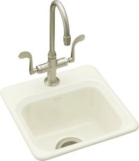  Northland Self-Rimming Cast Iron Bar Sink - Biscuit