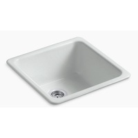  Iron/Tones White/Color Dual Mount Single Bowl Kitchen Sink - Ice Grey