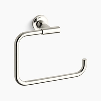  Purist Towel Ring Bathroom Accessory - Vibrant Polished Nickel