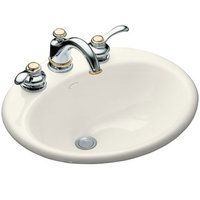  Farmington Self Rimming Bathroom Sink - Biscuit