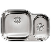  Undertone Stainless Steel Undermount - Double Bowl Kitchen Sink - Stainless Steel