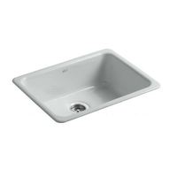  Iron/Tones White/Color Single Bowl Kitchen Sink - Ice Grey