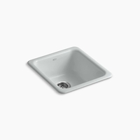  Iron/Tones White/Color Dual Mount Single Bowl Kitchen Sink - Ice Grey