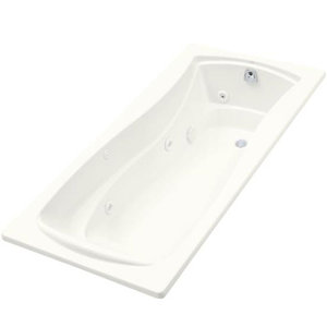 K1257-0 Mariposa 72"x 36" Whirlpool Bath - White