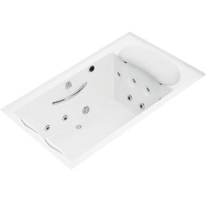 K1360-H2-0 RiverBath Unique Size Whirlpool Bath - White