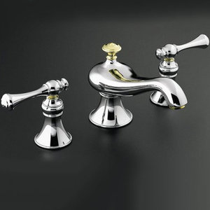 K16102-4A-CB Revival 8'' Widespread Bathroom Faucet - Chrome / Polished Brass