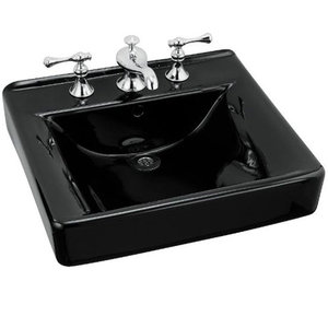 K2053-7 Soho Wall Hung Bathroom Sink - Black