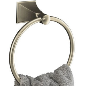 K487-BN Memoirs Stately Towel Ring Bathroom Accessory - Vibrant Brushed Nickel