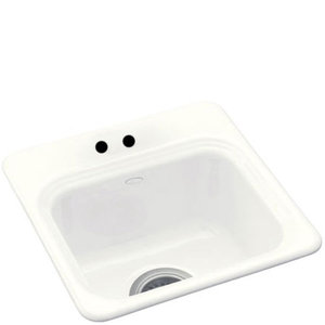 K6579-2-0 Northland Self-Rimming Cast Iron Bar Sink - White