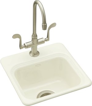 K6579-2-96 Northland Self-Rimming Cast Iron Bar Sink - Biscuit