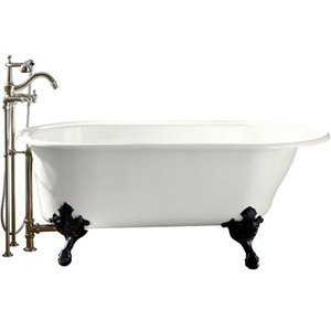 K710WWH/K1103P5 Iron Works Historic Unique Size Soaking Tub - White