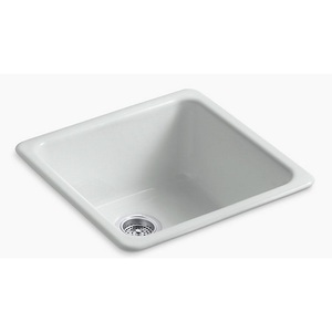 K6587-95 Iron/Tones White/Color Dual Mount Single Bowl Kitchen Sink - Ice Grey K6587-95 Iron/Tones White/Color Dual Mount Single Bowl Kitchen Sink - Ice Grey