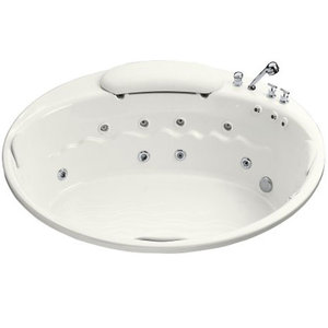 K1397-H2-0 RiverBath Unique Size Whirlpool Bath - White