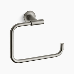 K14441-BN Purist Towel Ring Bathroom Accessory - Vibrant Brushed Nickel