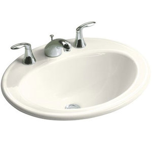 K2196-8-96 Pennington Self Rimming Bathroom Sink - Biscuit