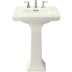 K2258-8-96 Memoirs Classic Pedestal Bathroom Sink - Biscuit