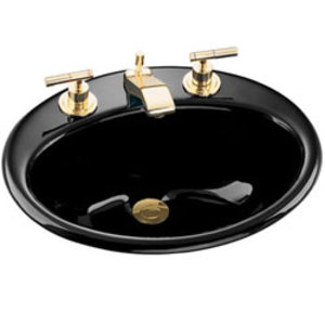 K2905-8-7 Farmington Self Rimming Bathroom Sink - Black K2905-8-7 Farmington Self Rimming Bathroom Sink - Black