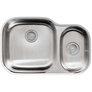 K3355-NA Undertone Stainless Steel Undermount - Double Bowl Kitchen Sink - Stainless Steel