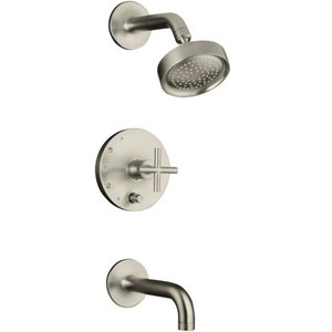 KT14421-3-BN/K11748-KS-NA Purist One Handle Tub & Shower Faucet - Vibrant Brushed Nickel