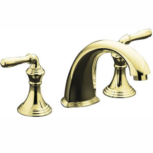 KT3984PB/K300K Devonshire Deck Mount Tub Faucet - Vibrant Polished Brass