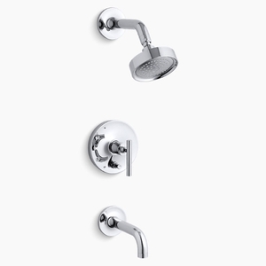 KT14421-4-CP Purist Tub & Shower Faucet Trim Trim Kit - Polished Chrome