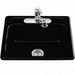 Kohler K5964-3-7 Black Single Bowl Kitchen Sink