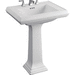 Kohler K2258-8-0 White Pedestal Bathroom Sink