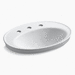 Kohler K2075-8-0 White Self Rimming Bathroom Sink