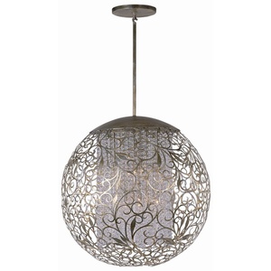 M24159BCGS Arabesque Entrance / Foyer Pendant Light - Golden Silver