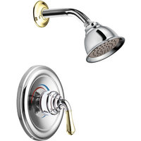  Monticello Single Handle Shower Faucet - Chrome/Polished Brass