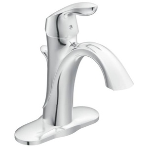 MOE6400 Eva Single Hole Bathroom Faucet - Chrome